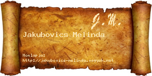 Jakubovics Melinda névjegykártya